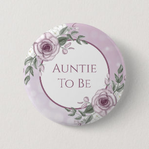 Macaron Rond 5 Cm Roses mauves, Tante à être, Baby shower