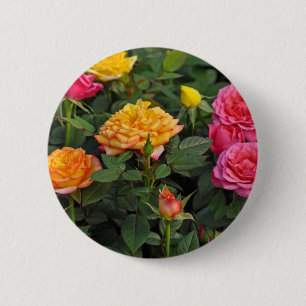 Macaron Rond 5 Cm Roses miniatures colorées