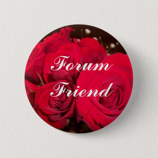 Macaron Rond 5 Cm Roses rouges, ami de forum
