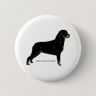 Macaron Rond 5 Cm Rottweiler