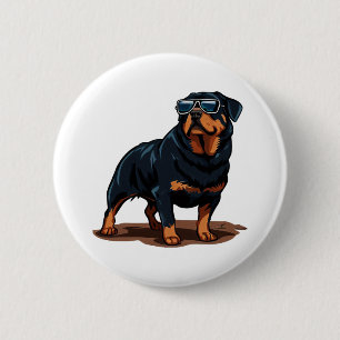 Macaron Rond 5 Cm Rottweiler Le Gent
