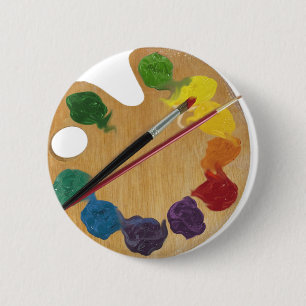Macaron Rond 5 Cm Roue de couleurs de palette de l'artiste