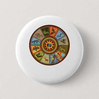 Macaron Rond 5 Cm Roue de médecine amérindienne