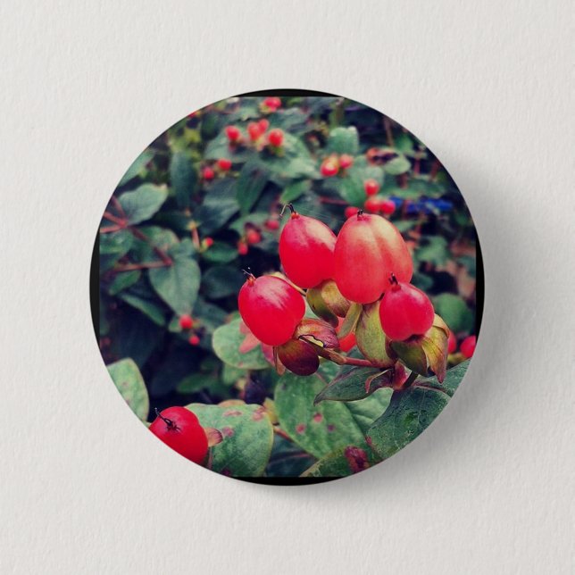 Macaron Rond 5 Cm Rouge (Devant)
