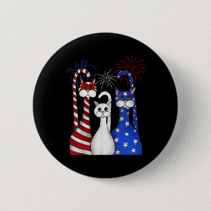 Macaron Rond 5 Cm Rouge Blanc Bleu Chats Usa Drapeau Feu 4 juillet