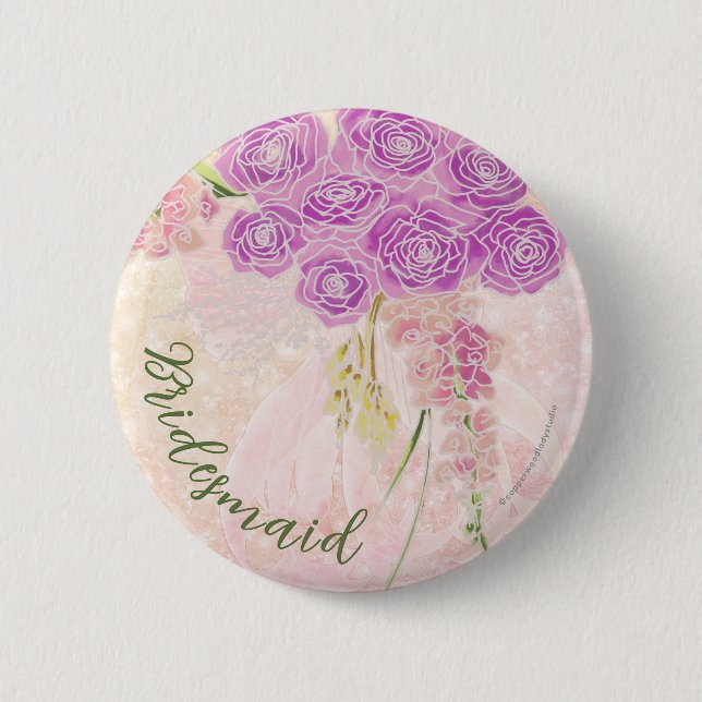 Macaron Rond 5 Cm Rouge coucher de soleil Blush sheer noeud papillon (Devant)