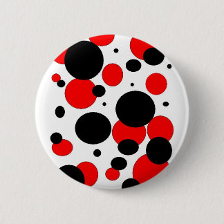 Macaron Rond 5 Cm rouge et noir