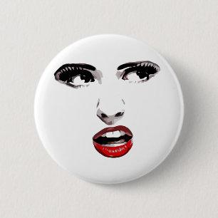 Macaron Rond 5 Cm Rouge Lipstick Dark Eyed Femme maquillage Beauté A