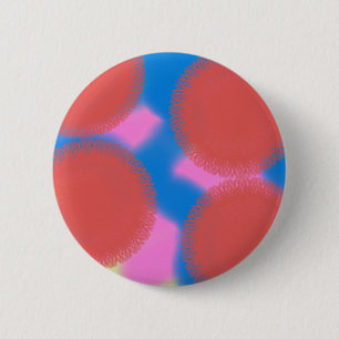 Macaron Rond 5 Cm rouge rose et bleu 56789 art abstrait