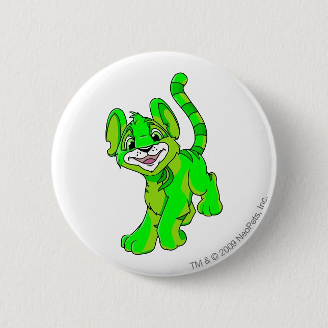 Macaron Rond 5 Cm Rougeoyer de Kougra (Devant)