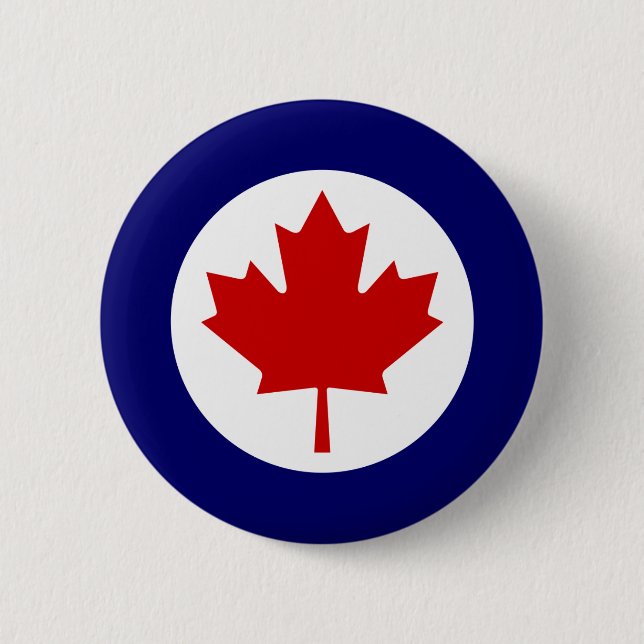 Macaron Rond 5 Cm Roundel canadien (Devant)