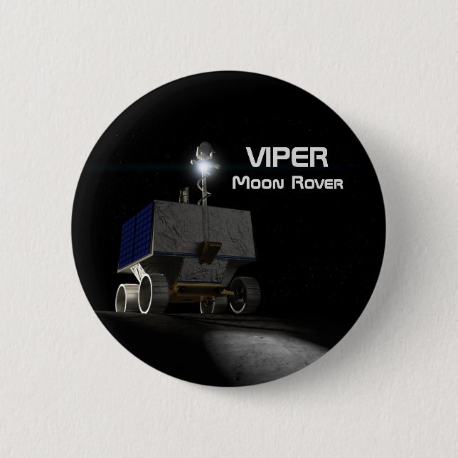 Macaron Rond 5 Cm Rover Lune VIPER (Devant)
