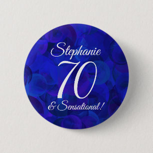 Macaron Rond 5 Cm Royal Blue 70 et fête d'anniversaire sensationnel