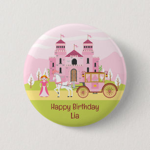 Macaron Rond 5 Cm Royal Princess Girl Birthday Party