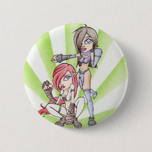 Macaron Rond 5 Cm Royaume et Aiko