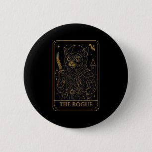 Macaron Rond 5 Cm Rpg Gamer Rogue D20 Dice Nerdy Geek Chat Hommes Fe