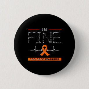Macaron Rond 5 Cm Rsd Crps Guerrier Je vais bien