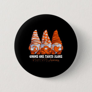 Macaron Rond 5 Cm Rsd Crps Mois De Sensibilisation Orange Ribbon Gno