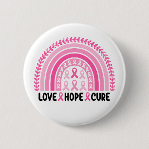 Macaron Rond 5 Cm Ruban Arc-en-ciel Sensibilisation au Cancer du Sei