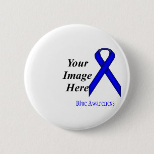 Macaron Rond 5 Cm Ruban Blue Standard par Kenneth Yoncich