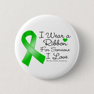 Macaron Rond 5 Cm Ruban cholagogue de Cancer quelqu'un amour d'I