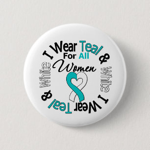 Macaron Rond 5 Cm Ruban de cancer du col de l'utérus pour toutes le