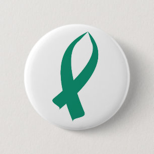 Macaron Rond 5 Cm Ruban de conscience (Teal)