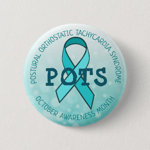 Macaron Rond 5 Cm Ruban de mois de conscience de pots