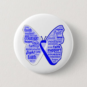 Macaron Rond 5 Cm Ruban de papillon de conscience de la maladie de