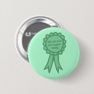 Macaron Rond 5 Cm Ruban de récompense « N'a pas injurié le bleu bête