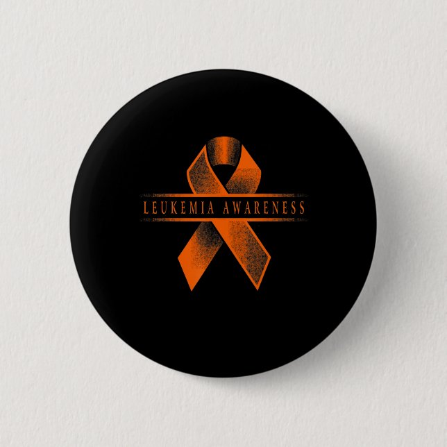 Macaron Rond 5 Cm Ruban de sensibilisation à la leucémie (Devant)