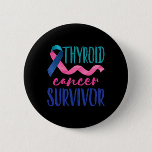 Macaron Rond 5 Cm Ruban de sensibilisation des survivants du cancer