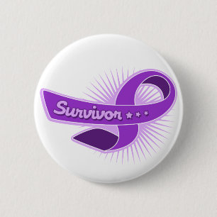 Macaron Rond 5 Cm Ruban de survivant d'épilepsie