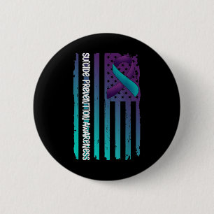 Macaron Rond 5 Cm Ruban du drapeau américain pour la sensibilisation