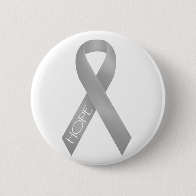 Macaron Rond 5 Cm Ruban gris (Devant)