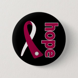 Macaron Rond 5 Cm Ruban Head and Neck Cancer Hope