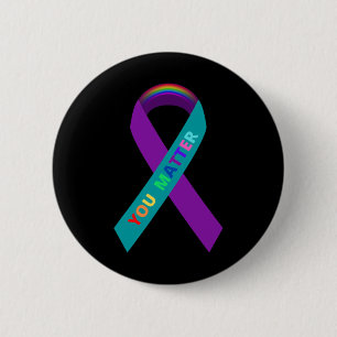 Macaron Rond 5 Cm Ruban Inspirant Sensibilisation Au Suicide Pour Lg