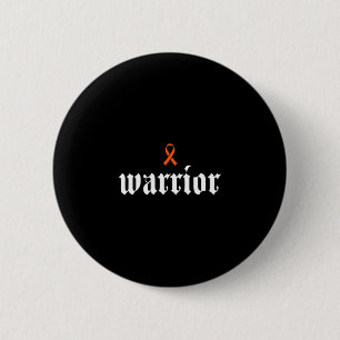 Macaron Rond 5 Cm Ruban orange guerrier de sensibilisation au cancer
