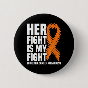 Macaron Rond 5 Cm Ruban Orange Lutte Contre la Leucémie Cancer