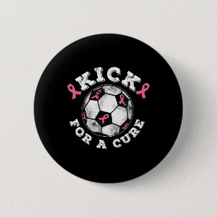 Macaron Rond 5 Cm Ruban Rose Kick For A Cure Sensibilisation au Canc