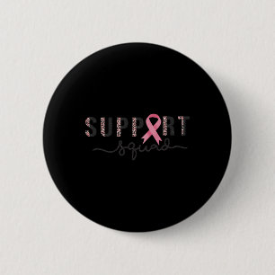 Macaron Rond 5 Cm Ruban Rose Léopard de Sensibilisation au Cancer du