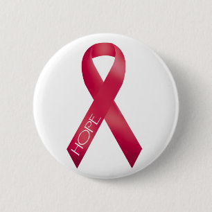 Macaron Rond 5 Cm Ruban rouge