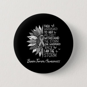 Macaron Rond 5 Cm Ruban Souower de sensibilisation à la tumeur céréb