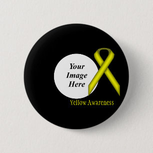Macaron Rond 5 Cm Ruban standard jaune par Kenneth Yoncich
