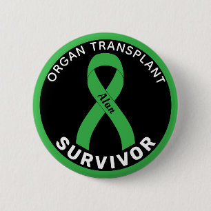 Macaron Rond 5 Cm Ruban survivant de transplantation d'organe bouton