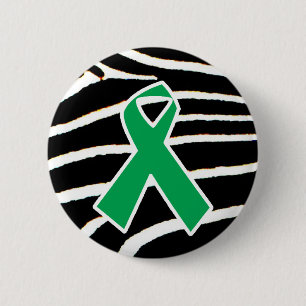 Macaron Rond 5 Cm Ruban vert