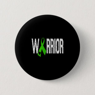 Macaron Rond 5 Cm Ruban Vert Cœur de Guerrier de la Maladie Mitochon