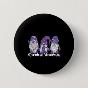 Macaron Rond 5 Cm Ruban Violet de Sensibilisation au Surdosage de Dr
