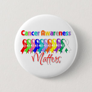 Macaron Rond 5 Cm Rubans colorés - sujets de conscience de Cancer