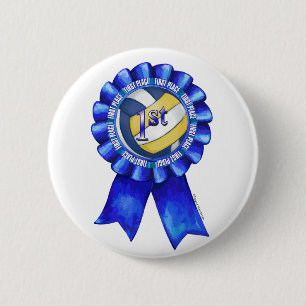 Macaron Rond 5 Cm Rubans de Volley-ball 1er